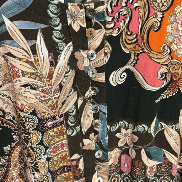 JOHNNY WAS Lace Print Floral Tunic Size L - Picture 10 of 10